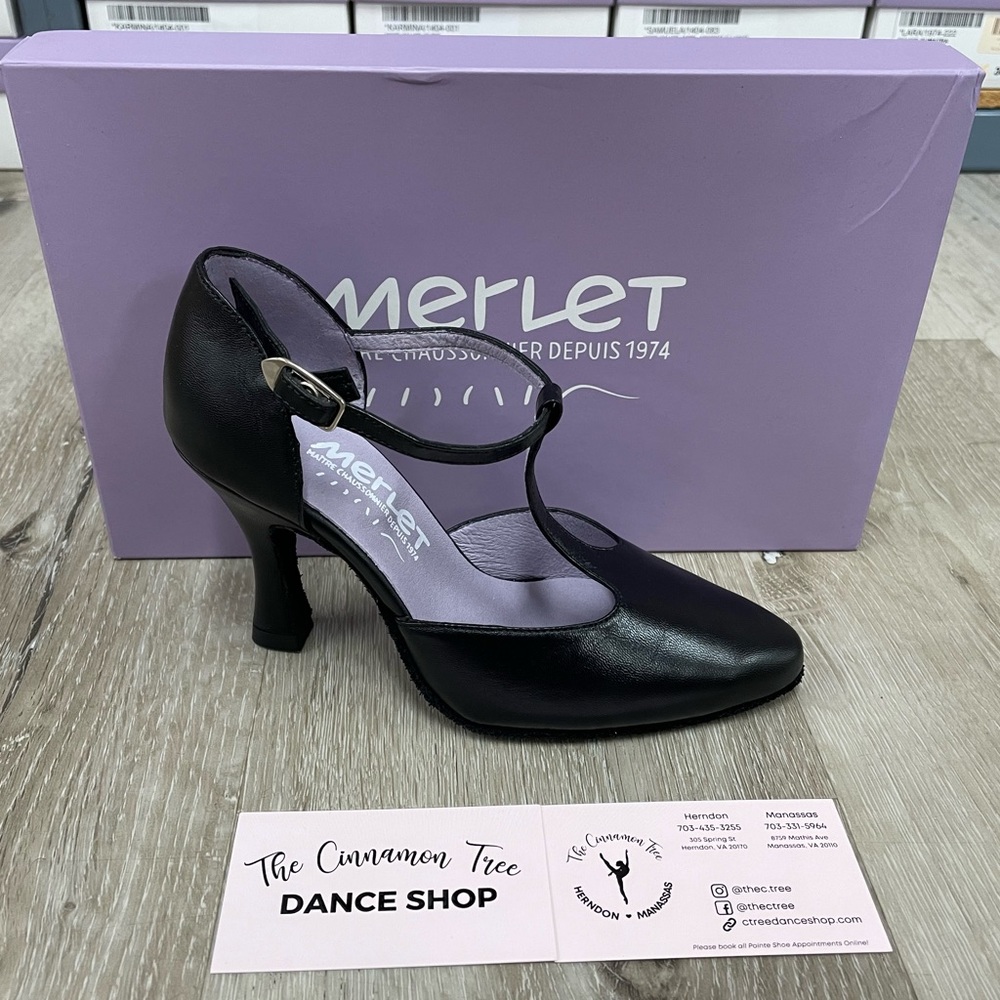 Merlet Lara Ballroom shoes in Noir